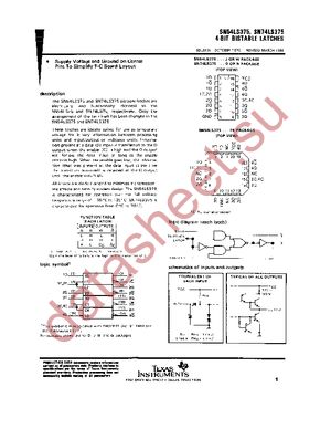 SN74LS375DE4 datasheet  